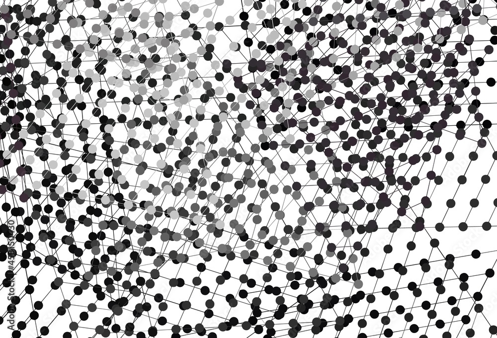 Light Gray vector template with crystals, circles.