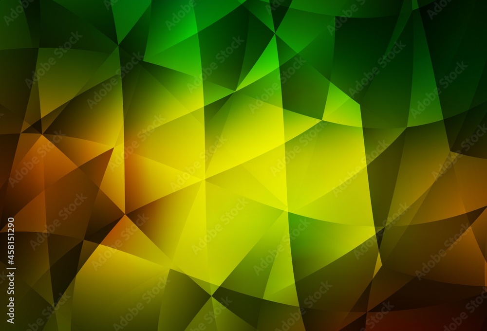 Dark Green, Yellow vector triangle mosaic texture. Dark Green, Yellow vector triangle mosaic texture.