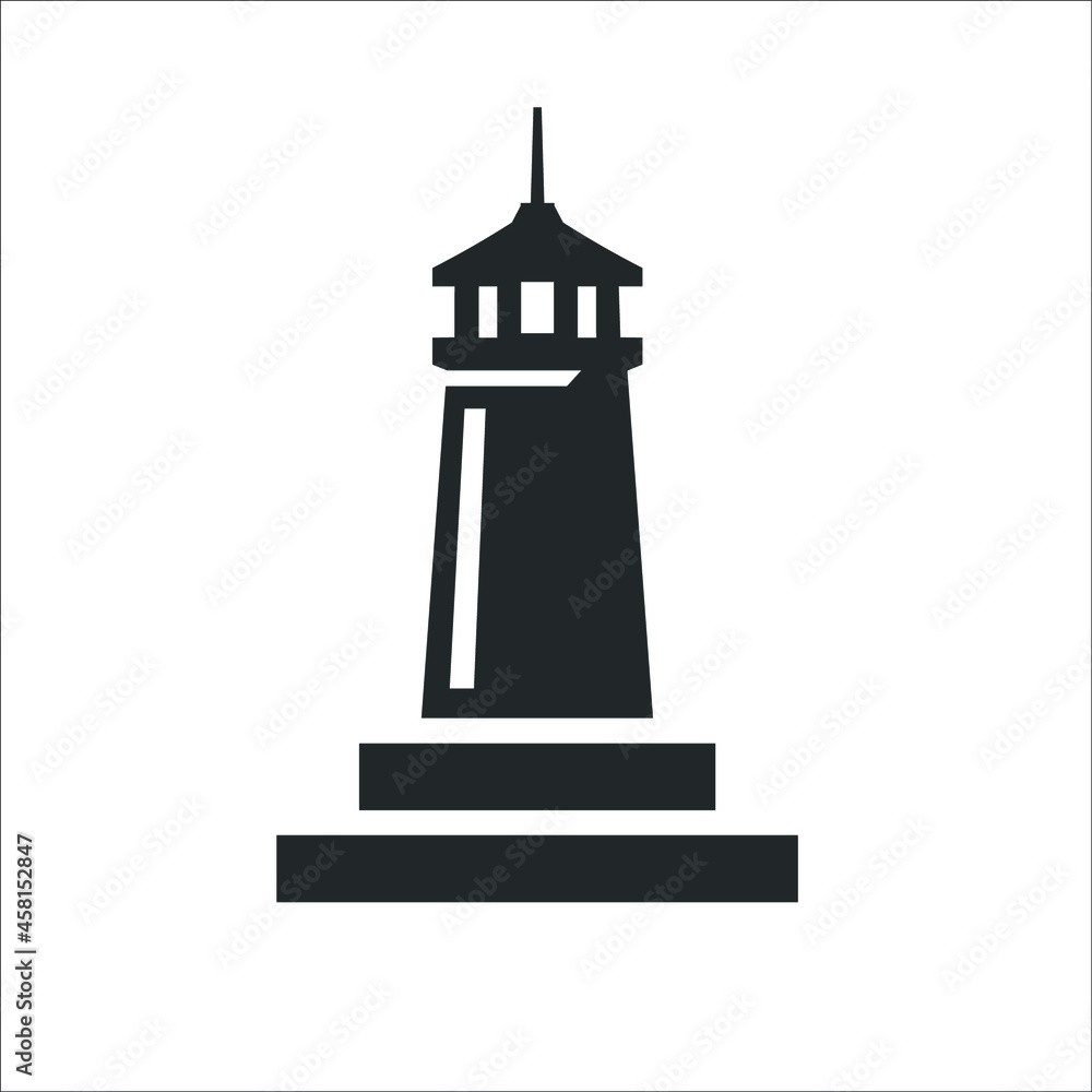 lighthouse silhouette vector