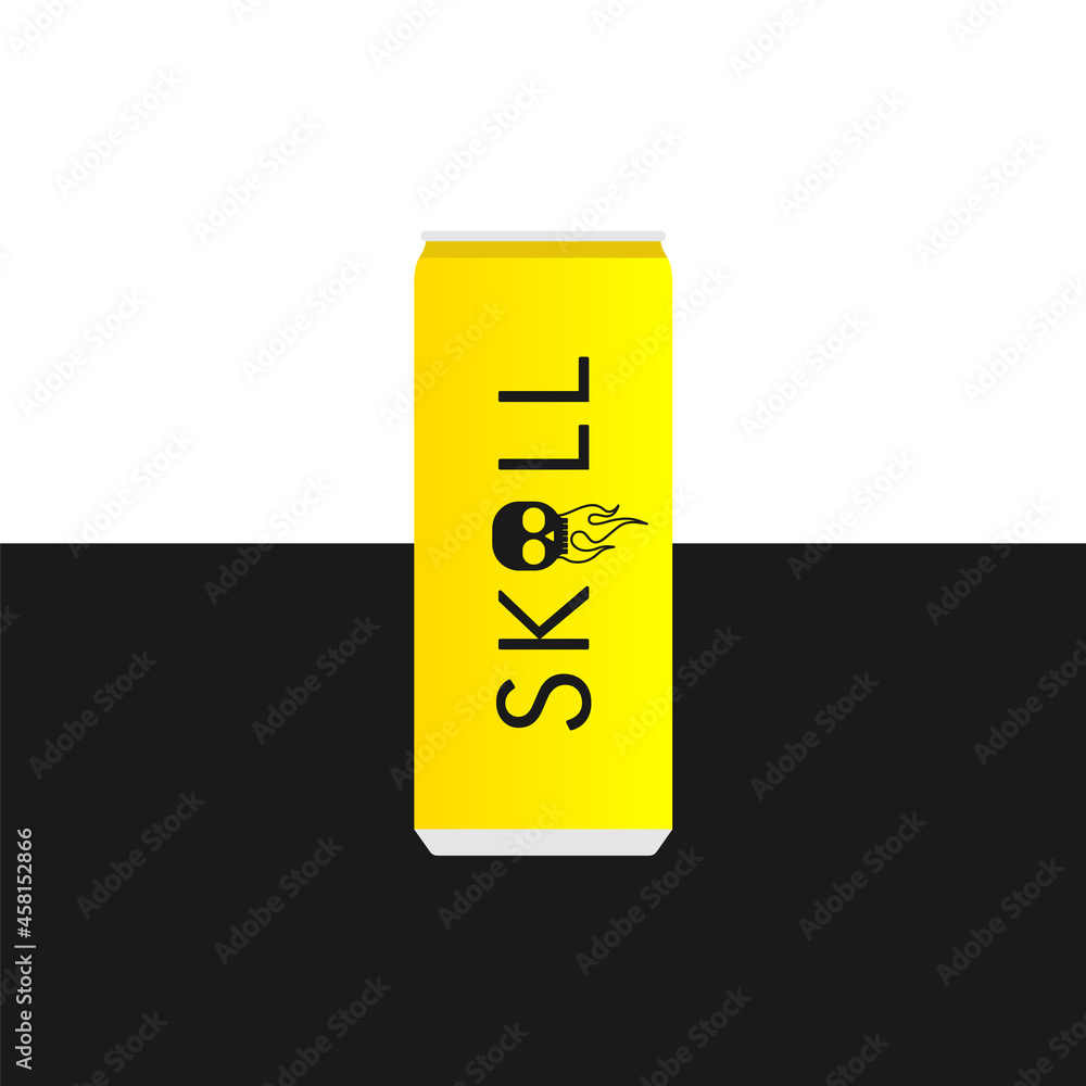 Skull. Simple and modern logo template for energy drink. Skull. Simple and modern logo template for energy drink.