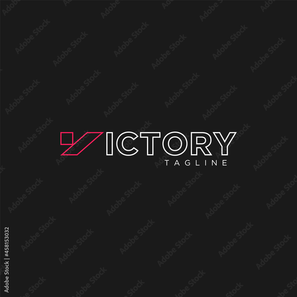 Victory. Logo template.
