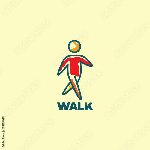 Walk. Logo template.