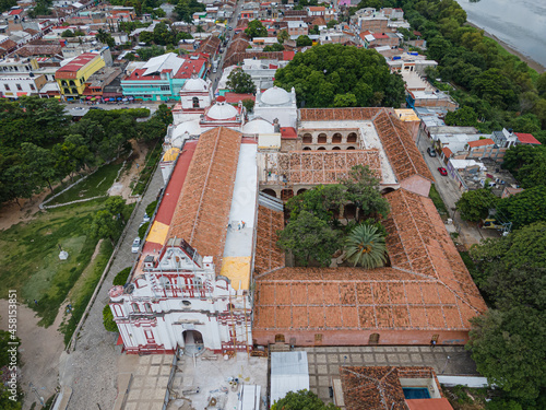 Chiapa de Corzo cathedral in Chiapas, Mexico photo