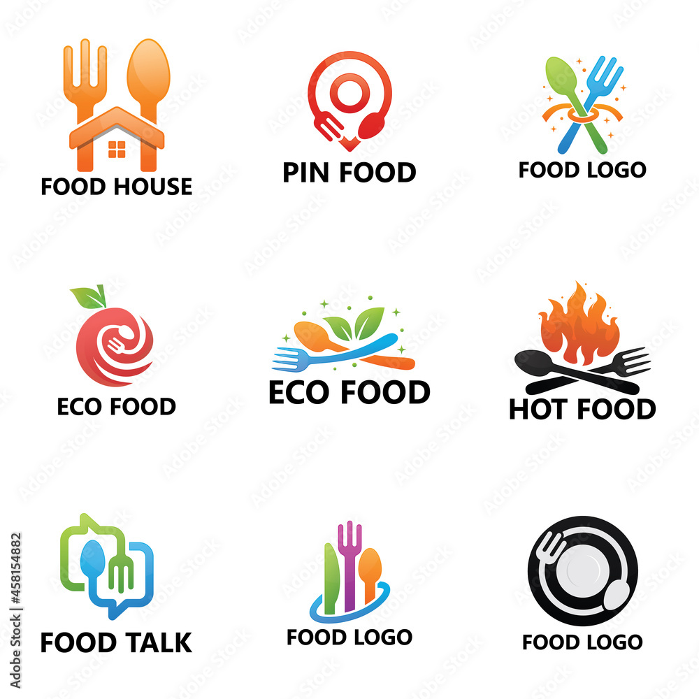 Set of Food Logo Template Design Vector