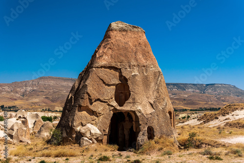 Old church, A church belonging to ancient civilizations in Cappadocia, It is a historical artifact that has managed to carry the traces of the past to the present, Cappadocia, Goreme, travel to Turkey