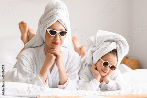 Little girl with her mother...