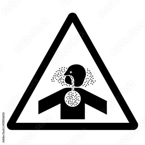 Toxic Gases Asphyxiation Symbol Sign, Vector Illustration, Isolate On White Background Label .EPS10