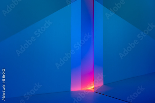 Aesthetic background with light sunset projector lamp