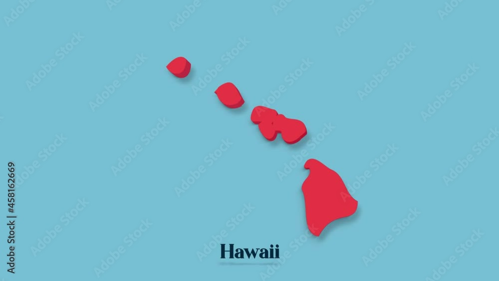 3d Animated Map Showing The State Of Hawaii From The United State Of 3d-animated-map-showing-the-state-of-hawaii-from-the-united-state-of