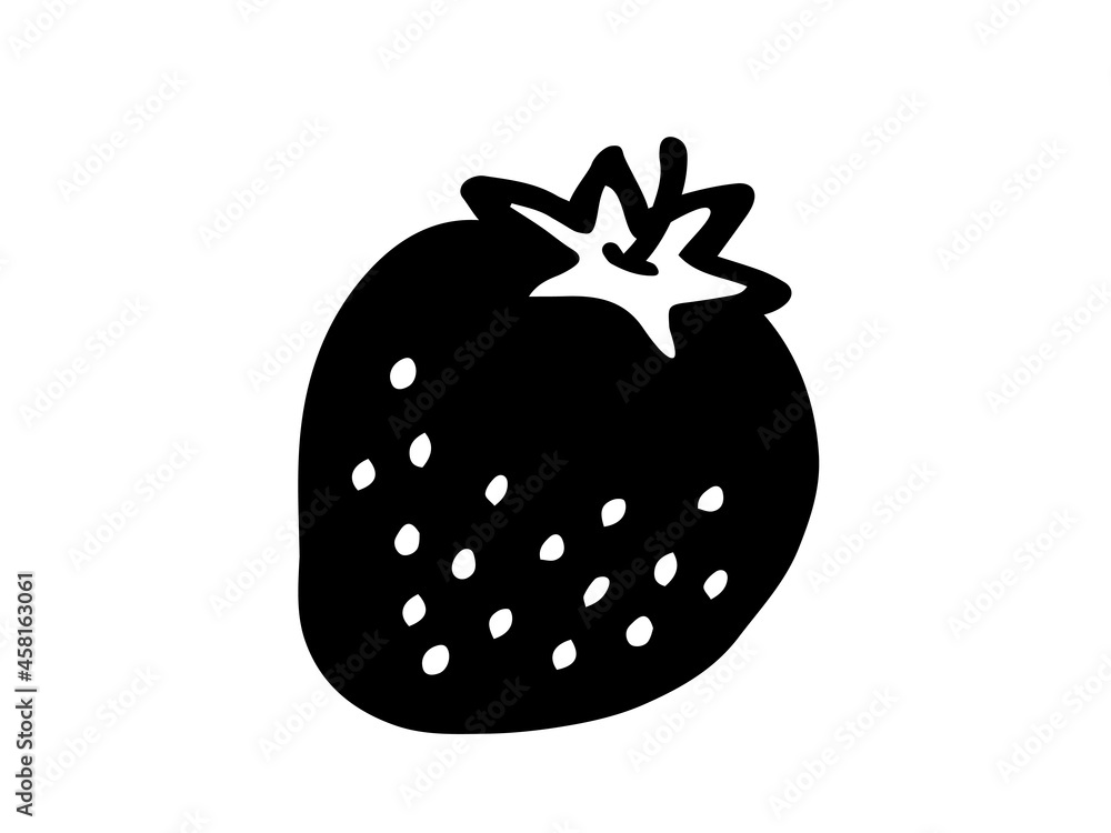 かわいいイチゴのスタンプ/手書きイラスト かわいいイチゴのスタンプ/手書きイラスト