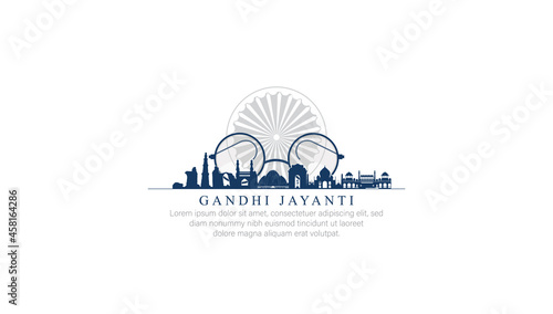 2nd October- gandhi jayanti vector  illustration.