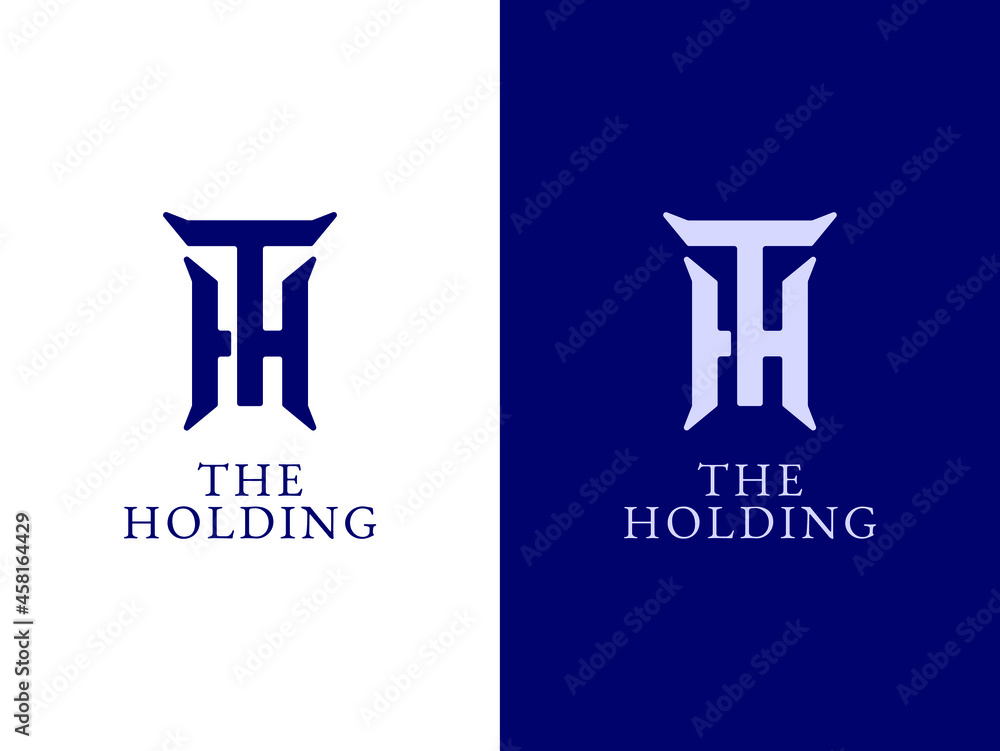 Initial T and H logo design concept - obrazy, fototapety, plakaty 