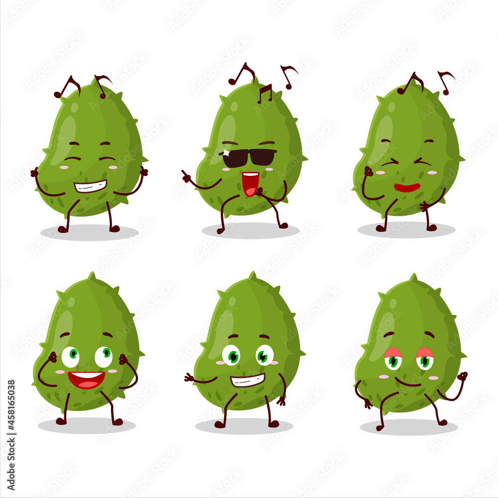 Fototapeta premium An image of virus desease dancer cartoon character enjoying the music