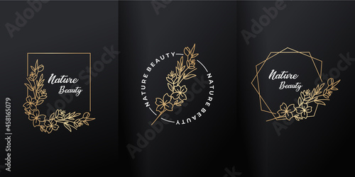 Set of frame for wedding luxury 