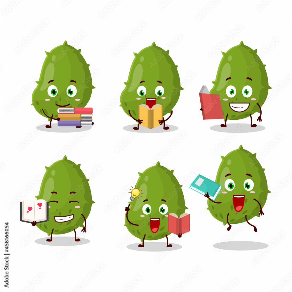 A picture of virus desease cartoon character concept reading an amusing book A picture of virus desease cartoon character concept reading an amusing book