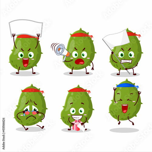 Mascot design style of virus desease character as an attractive supporter