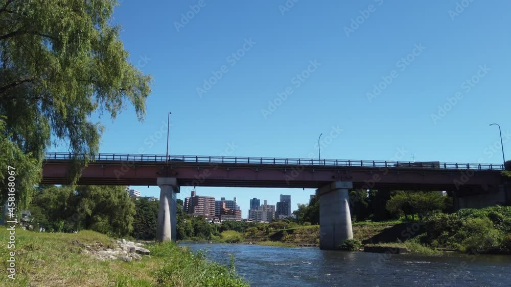 Summer scenery of the Hirose River in Tsunogoro, Aoba-ku, Sendai Summer scenery of the Hirose River in Tsunogoro, Aoba-ku, Sendai