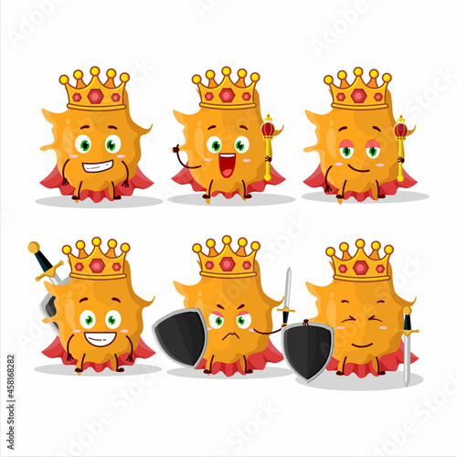 A Charismatic King virus germ cartoon character wearing a gold crown