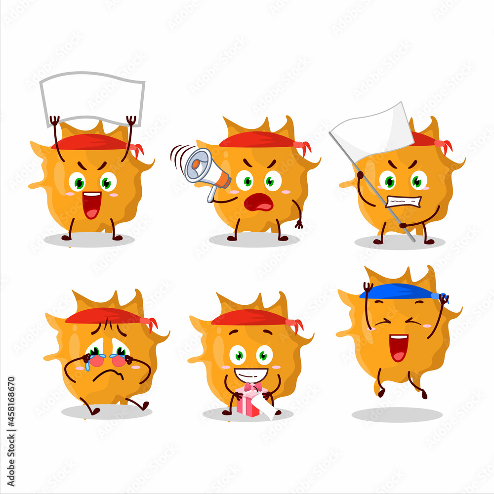 Mascot design style of virus germ character as an attractive supporter Mascot design style of virus germ character as an attractive supporter