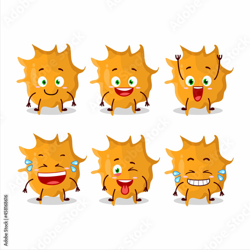 Cartoon character of virus germ with smile expression