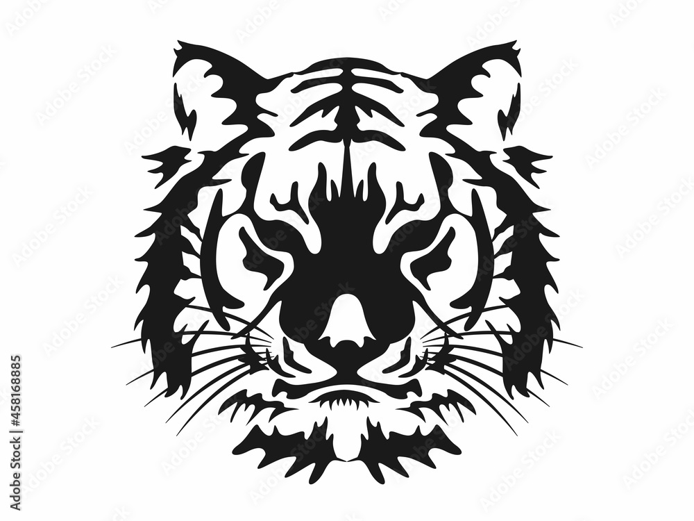 Obraz premium 虎のグラフィックアートのイラスト