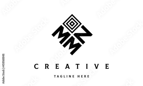 MNM square three latter logo vector photo