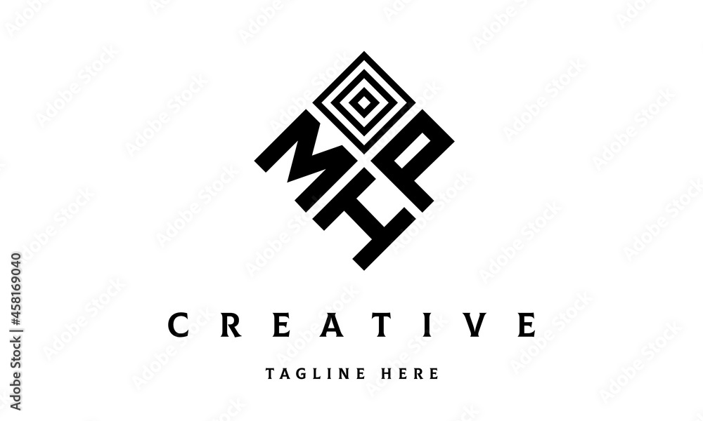 MPH square three latter logo vector MPH square three latter logo vector