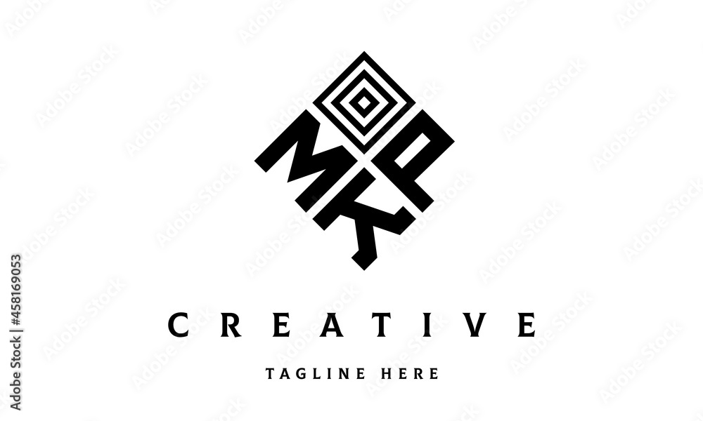 MPK square three latter logo vector MPK square three latter logo vector