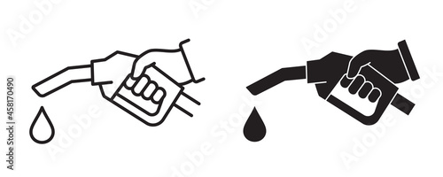 Gas station icon on white background. Vector illustration.