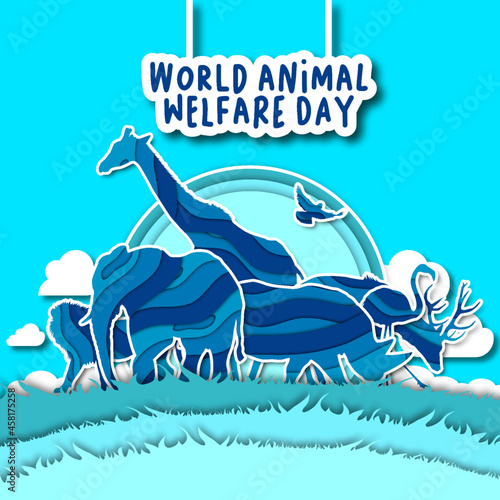 Vector Poster of World Animal Welfare Day