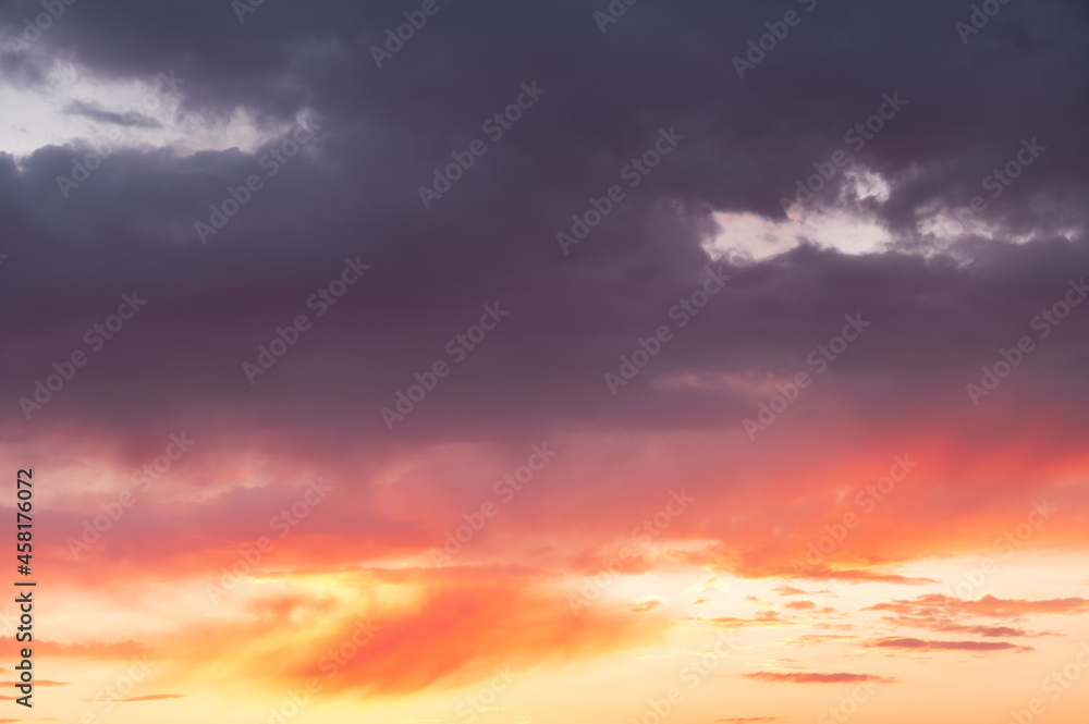 Colorful sky at sunset. Gradient color. Sky texture, abstract  background