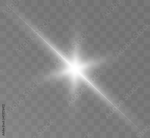 Bright glow, light effect, star, space, rays, glare.