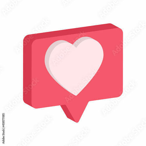 Notification Like icon. Social network app icon.