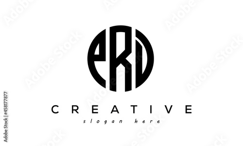 Letters PRD creative circle logo design vector