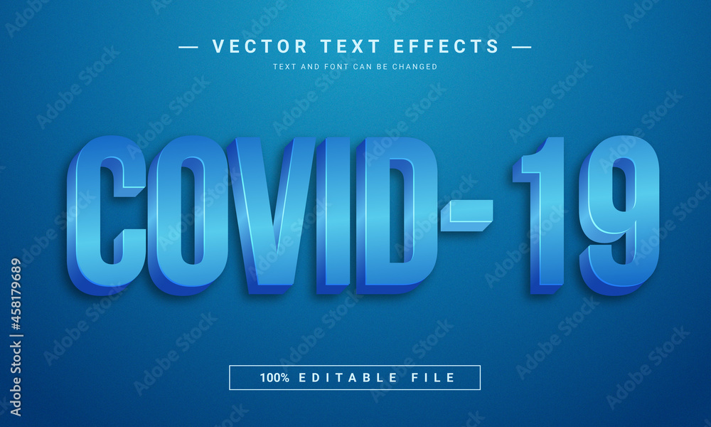 Covid-19 3d Editable text effect template Covid-19 3d Editable text effect template