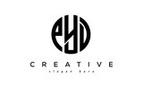 Letters PYL creative circle logo design vector	