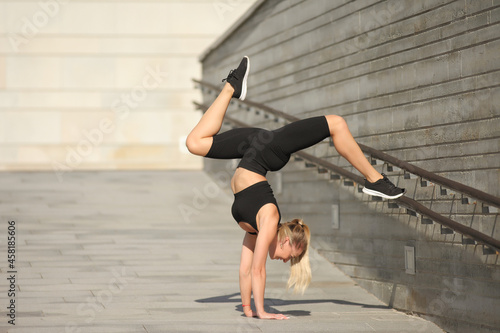 athletic woman with a flexible sexual body