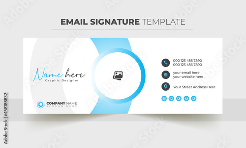 Email signature vector templates, Trendy email signature, Modern Professional awesome unique Corporate custom beautiful personal Office Email signature design template set with the layout,