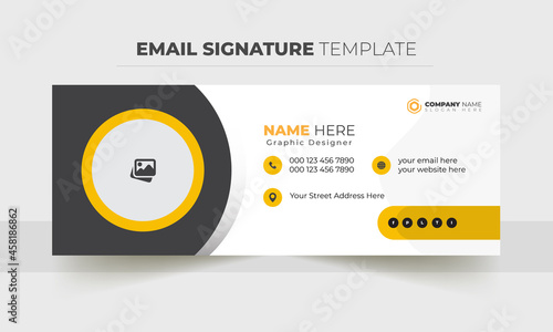 Email signature vector templates, Trendy email signature, Modern Professional awesome unique Corporate custom beautiful personal Office Email signature design template set with the layout,