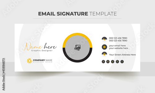 Email signature vector templates, Trendy email signature, Modern Professional awesome unique Corporate custom beautiful personal Office Email signature design template set with the layout,