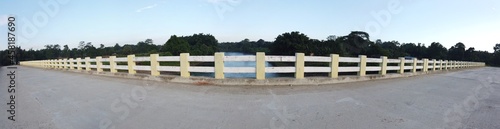 Panorama of bridge over river