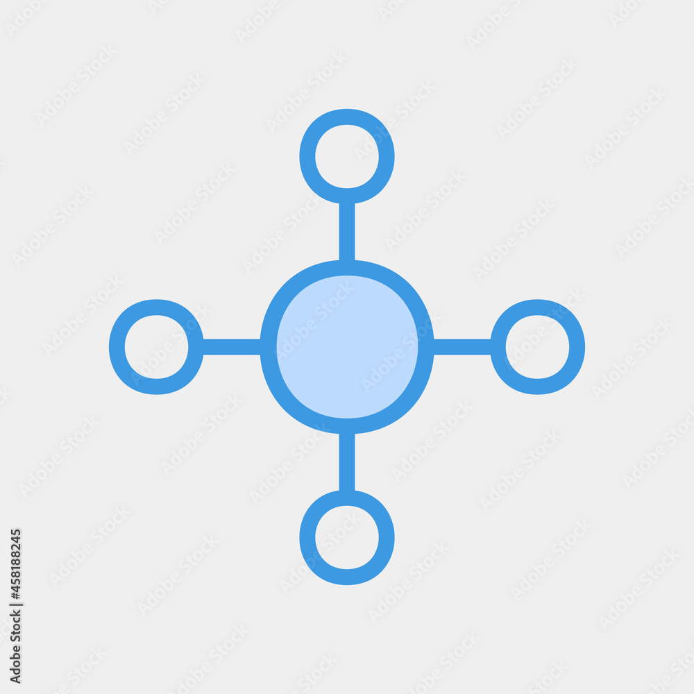 Vector illustration of diagram icon in blue style for any projects Vector illustration of diagram icon in blue style for any projects