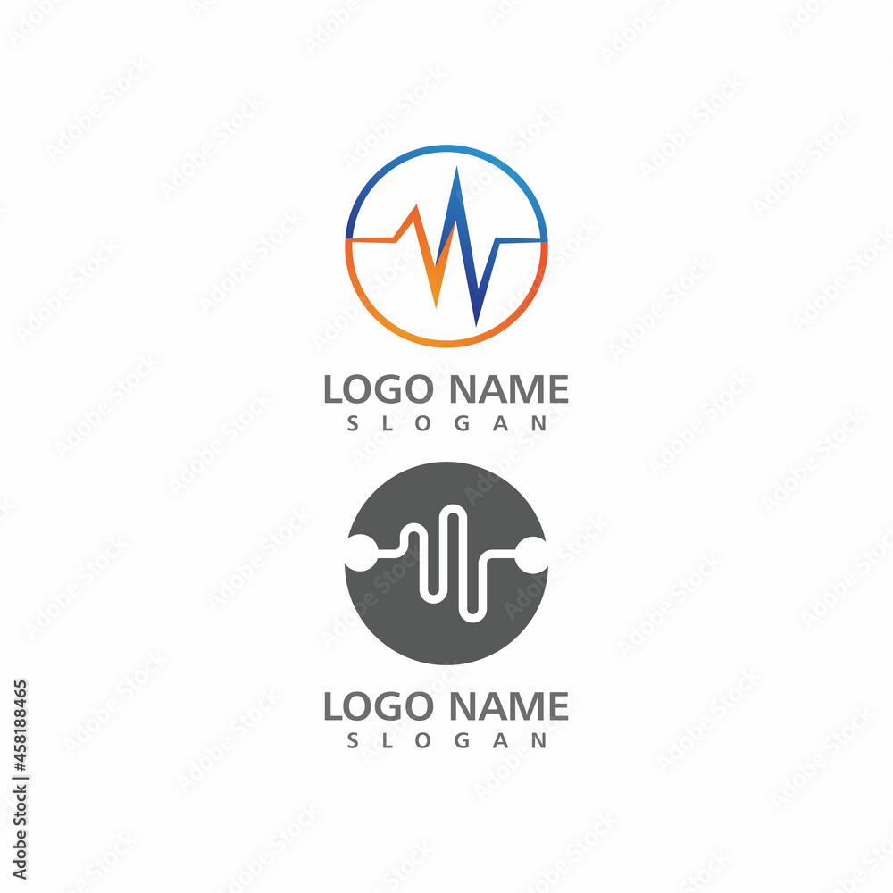 Sound waves vector illustration design template Sound waves vector illustration design template