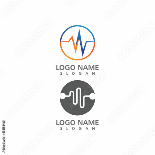 Free Download Sound waves vector illustration design template - GFXLoad
