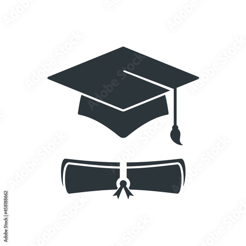 graduation cap and certificate