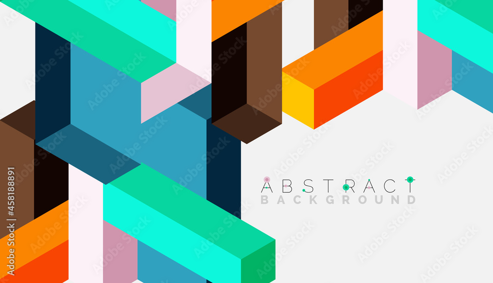 Abstract background. 3d cubes, cubic elements and blocks. Techno or business concept for wallpaper, banner, background, landing page Abstract background. 3d cubes, cubic elements and blocks. Techno or business concept for wallpaper, banner, background, landing page