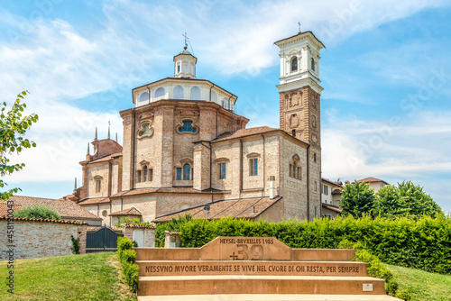 Fototapeta Naklejka Na Ścianę i Meble -  View at the Church of Our Lady of the People in the streets of Cherasco - Italy
