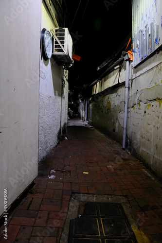 Alleyways in the city center of Korea.