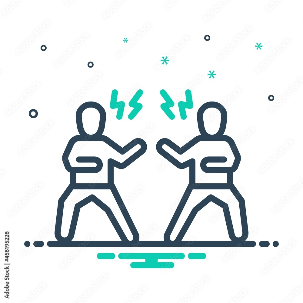 Mix icon for opponent Stock Vector | Adobe Stock