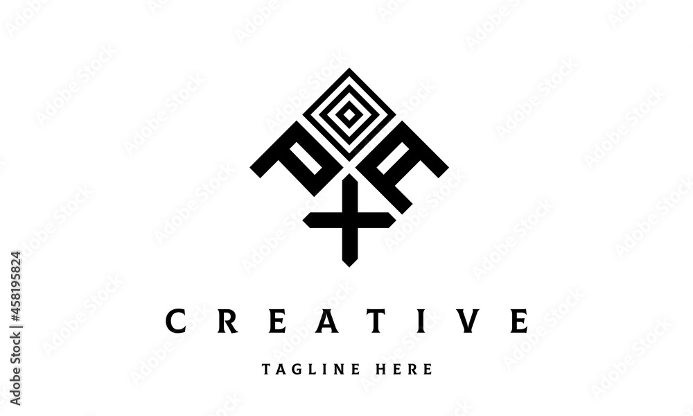 PAX square three latter logo vector PAX square three latter logo vector